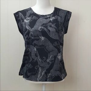THE LIMITED Lion print blouse